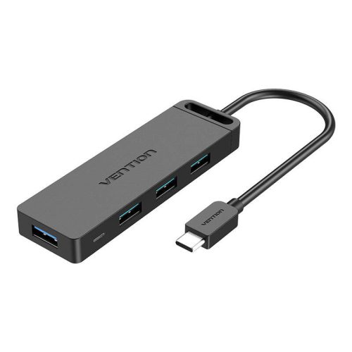 Hub 5in1 with 4 Ports USB 3.0 and USB-C cable Vention TGKBD 0,5m Black