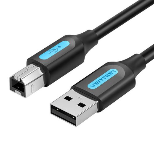 USB 2.0 A to USB-B cable with ferrite core Vention COQBL 2A 10m Black PVC