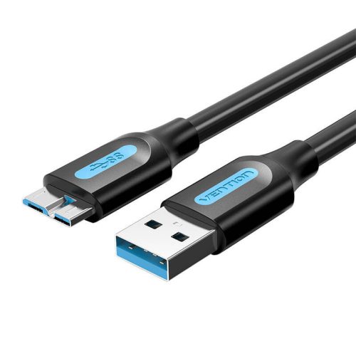 USB 3.0 A to Micro-B cable Vention COPBC 2A 0.25m Black PVC