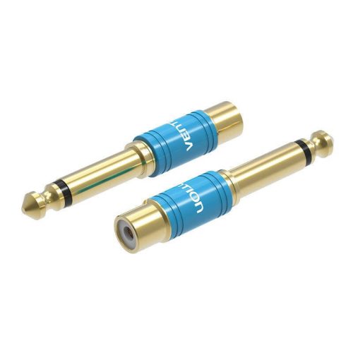 Adapter Audio 6.35mm male to RCA female Vention VDD-C03 blue