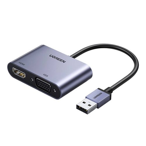 UGREEN CM449 USB-A 3.0 - HDMI/VGA adapter (szürke)