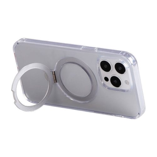 Magnetic protective phone case with holder Joyroom JR-BP004 for iPhone 15 (transparent)