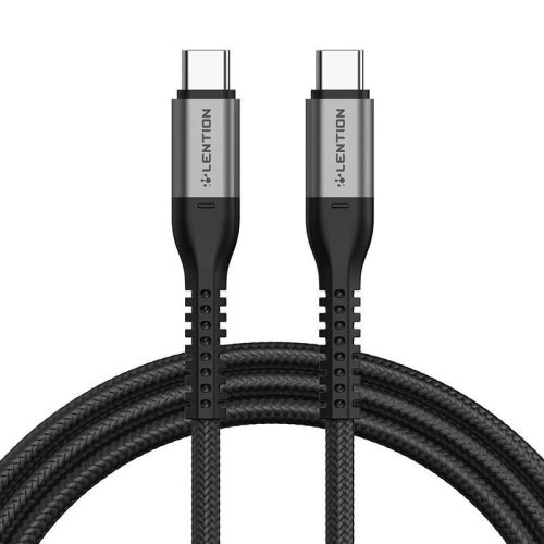 USB-C to USB-C Fast charging cable Lention CB-CCT 60W, 5A/20V, 480Mbps, 2m (black)