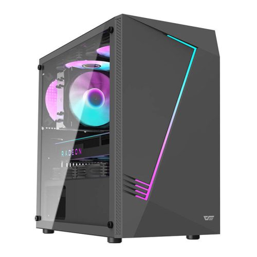 Computer case Aigo AL390 + RGB fan (black)