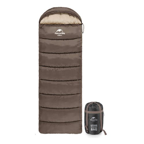 Naturehike ENVELOPE STYLE sleeping bag with hood U350S (gray)