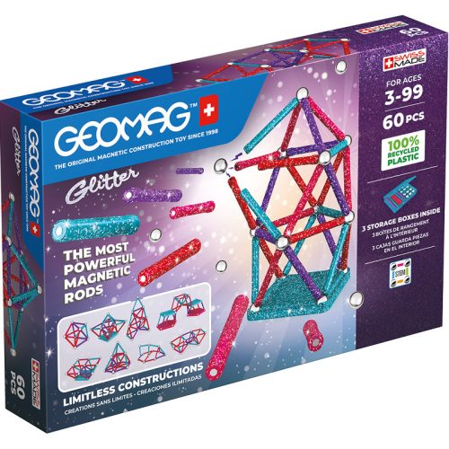 Glitter Recycled 60-piece GEOMAG GEO-536