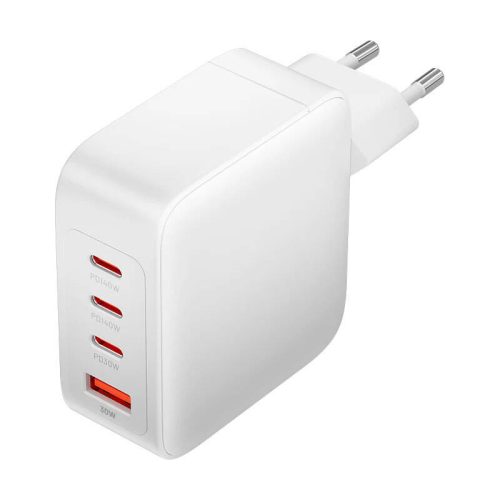 Wall charger, Vention, FEIW0-EU,  3xUSB-C, USB- A, 140W/140W/30W/18W, GaN (white)