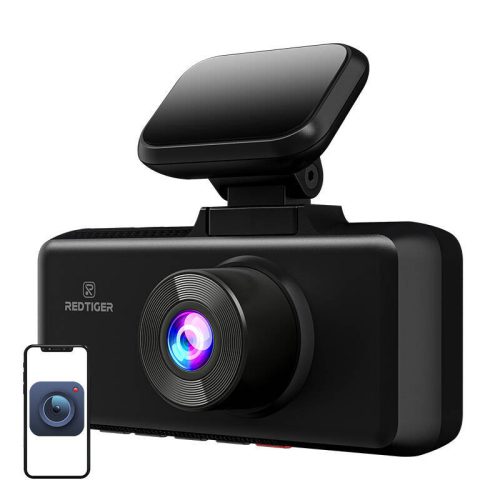 Redtiger F17 Dash cam WiFi Front and Rear Camera (4K, Touch)