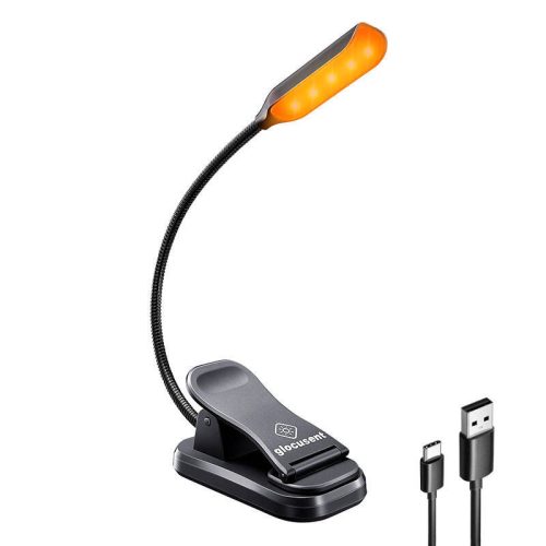 Wireless lamp Mini Glocusent GLCSNTBL101B clip-on book light, USB-C Black