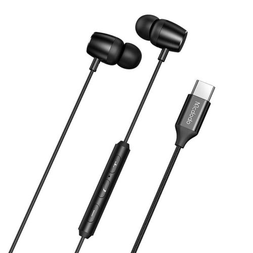 Mcdodo HP-1050 in-ear, wired headphones, USB-C (black)