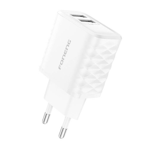 Foneng EU53 2xUSB-A, 2.4A Power Charger (White)