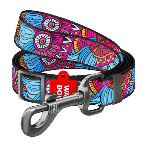 Waudog nylon dog leash, "Summer" pattern, 20 mm wide, length 152-183 cm