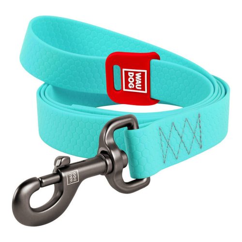 WAUDOG waterproof light accumulating dog leash 25mm wide, 183 cm long blue