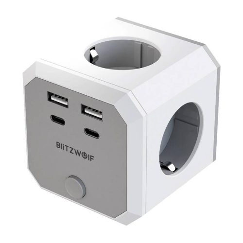 BlitzWolf BW-EC2 8 az 1-ben aljzat (4xAC / 2 x USB-A / 2 x USB-C)