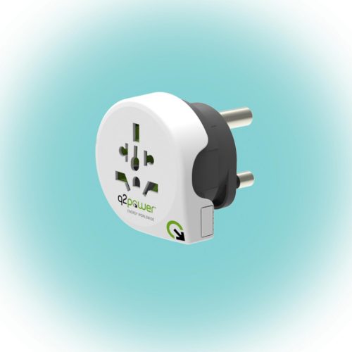 Q2POWER 1.100220 utazóadapter, World to South Africa, indulási ország: AUS/CHINA, IT, UK, CH, BRAZIL, USA, EURO, célország: ZA