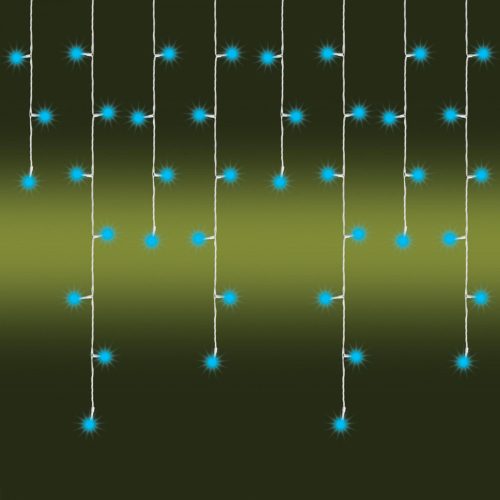 LED-es jégcsap fényfüggöny, 8 programos, 10m, IP44, 230V