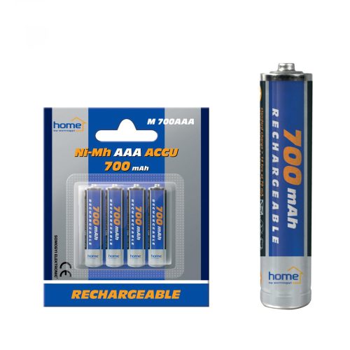 Home M 700AAA akkumulátor AAA, NiMH akkumulátor, mini ceruza, 1,2V 700 mAh kapacitás