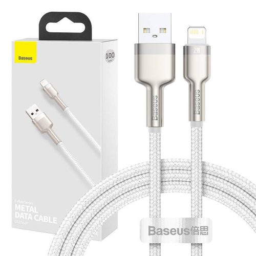 USB-kábel a Lightning Baseus Cafule-hez, 2,4A, 1 m (fehér)