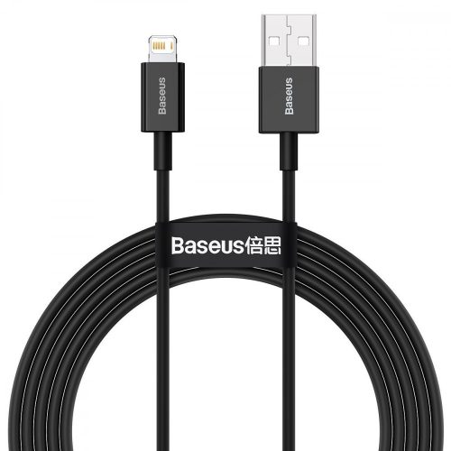 USB-kábel a Lightning Baseus Superior sorozathoz, 2,4A, 1 m (fekete)