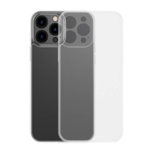 Baseus Matt tok iPhone 13 Pro-hoz (Áttetsző) + Edzett üveg