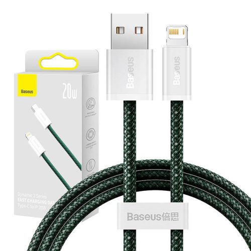 Baseus Dynamic 2 USB - Lightning töltőkábel, 2.4A, 1m (zöld)