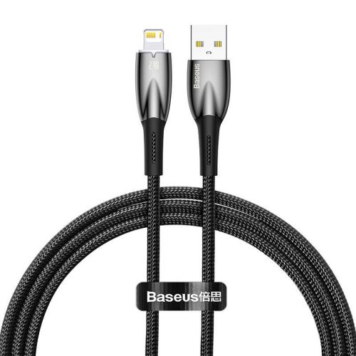 Baseus Glimmer USB - Lightning töltőkábel, 2.4A, 1m (fekete)